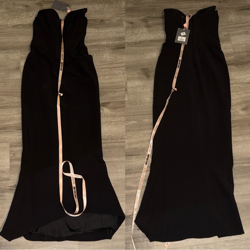House of CB Sabine Black Crepe strapless corset dress - Picture 14 of 16